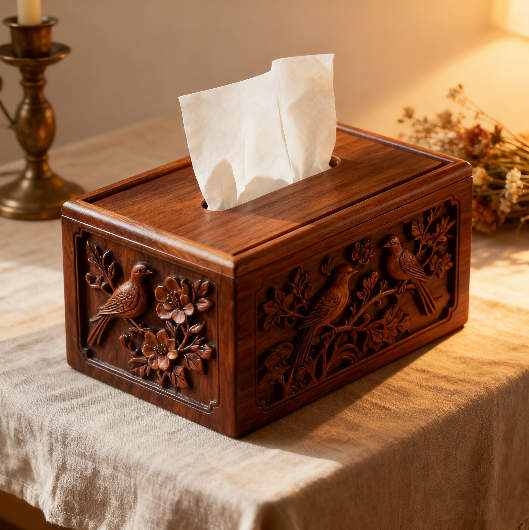 木製ティッシュボックス