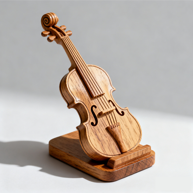 木彫りスマホスタンド